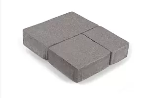 Тротуарная плитка Старый город 2СГ5ф Нобетек Серый полный прокрас на сером ц. купить в "Строй-Ресурсе"